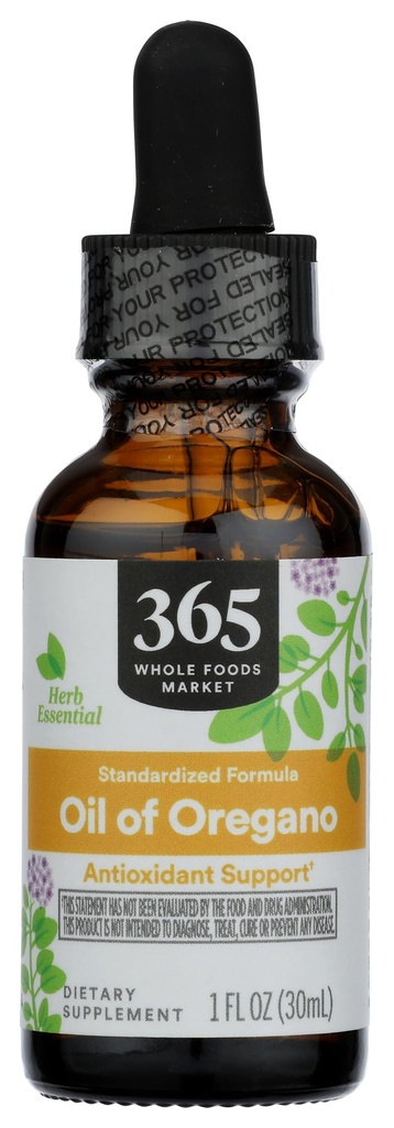 365 전체 식품 시장, Oregano 액체 추출물의 기름, 1 Fl Oz