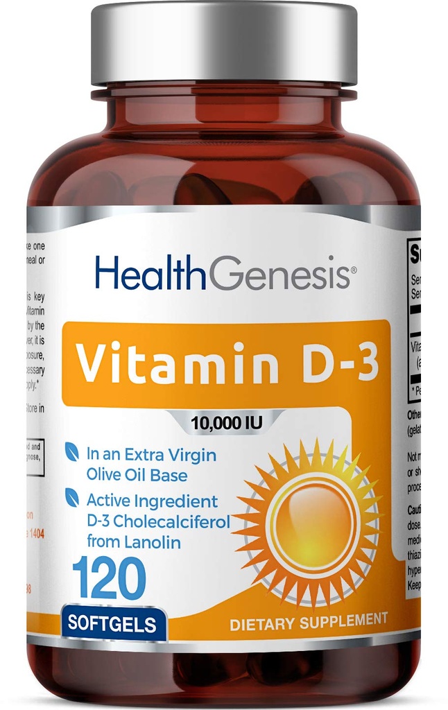 비타민 D-3 10000 IU 120 Softgels - 여분 처녀 올리브 기름 비 GMO Soy 자유로운 지원 강한 뼈 면역력에 있는 높 순수성