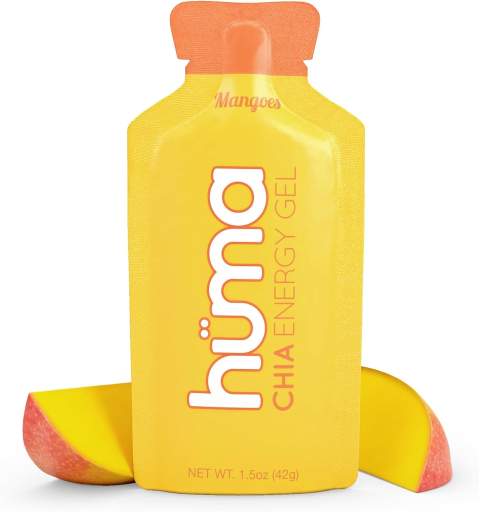 Huma Chia Energy Gel, Mangoes, 12 젤 - Endurance 운동을위한 프리미어 스포츠 영양