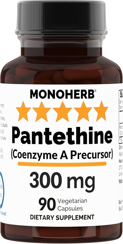 모노헤르비 캡슐 당 Pantethine 300 mg - 90 채식 캡슐