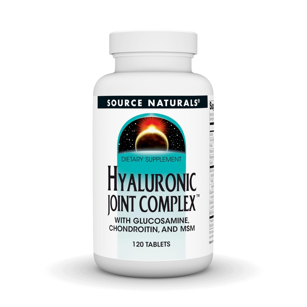 Source Naturals Hyaluronic Joint Complex with Glucosamine, Chondroitin & MSM Extra Strength - 120 정제
