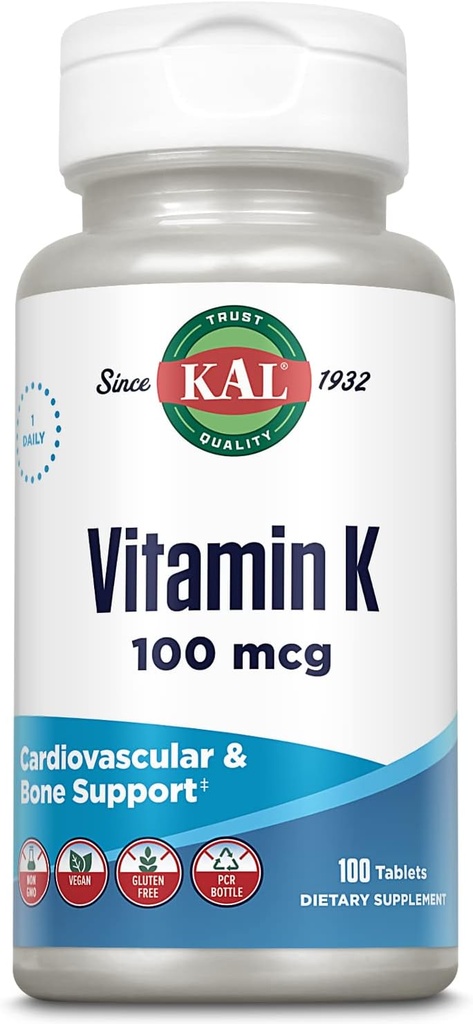 Kal 100 Mcg K1 태블릿, 100 카운트