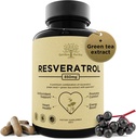 Quercetin & 포도씨를 가진 Resveratrol 보충교재 – 850mg 초본 혼합, 일반적인 웰니스를 위한 높은 Potency Polyphenols & 산화 방지제, 60 Vegan 캡슐