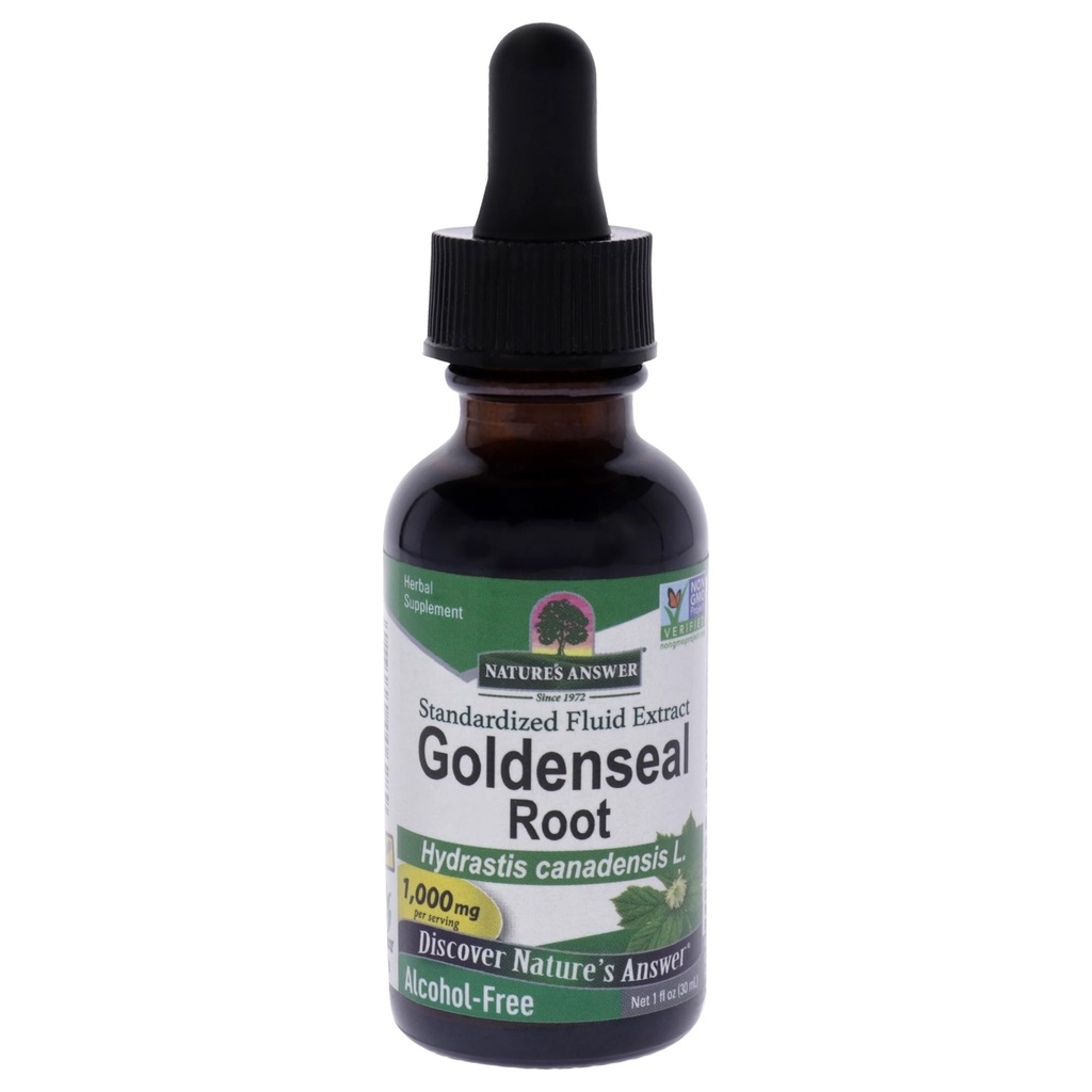 자연의 답변 Goldenseal 뿌리 | 초본 보충 | 건강한 면역 체계 지원 | 글루텐 자유로운 & 알콜 자유로운 1oz