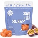 아이 & 청소년을위한 SAM+LEO 수면 Gummies Melatonin, 열정 꽃 & 비타민 B6 - 수면을위한 Gentle Sleep Aid Gummies | 자연, 마약 무료, Vegan & 글루텐 무료, 열정 과일 맛 (60 ct)