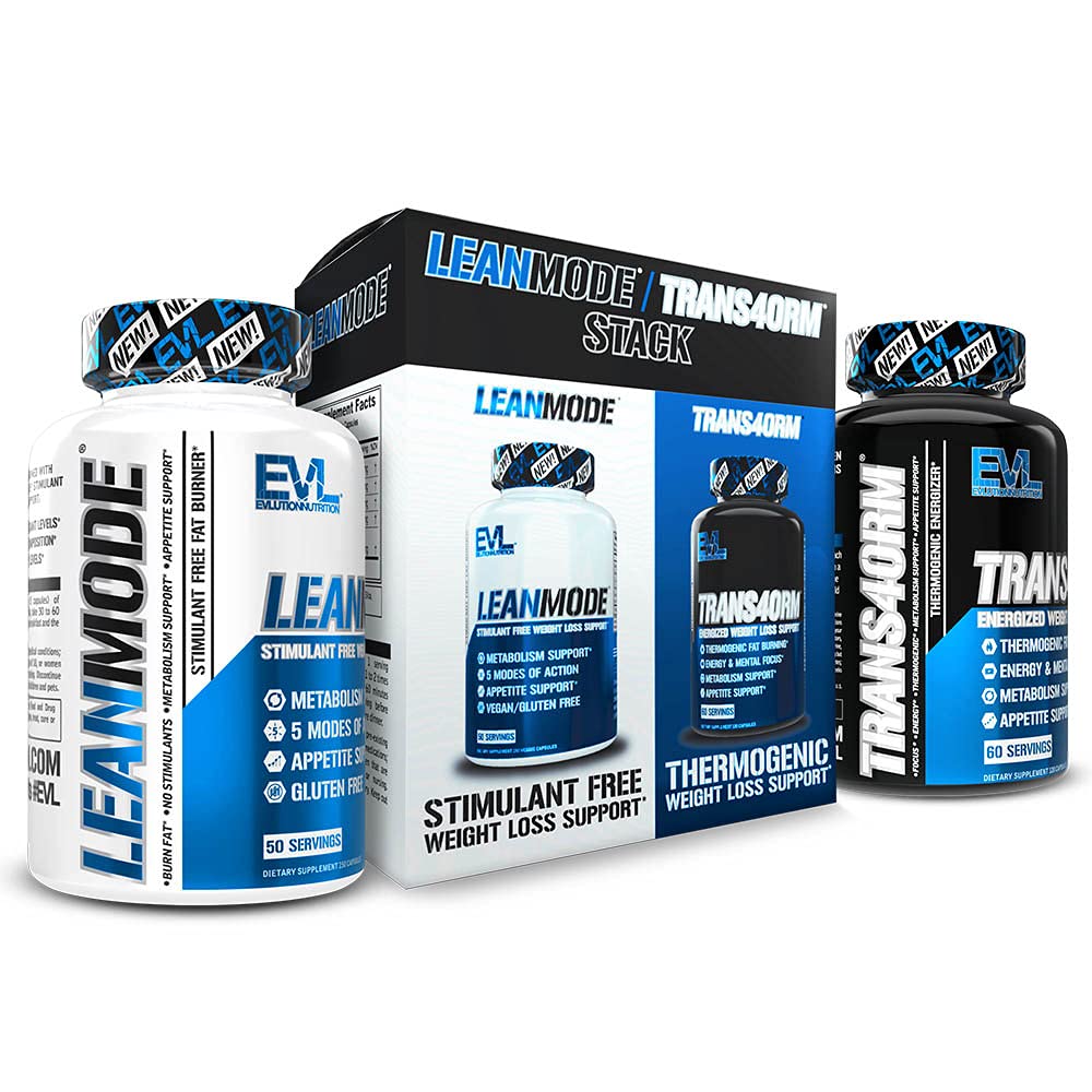 EVL 체중 감소 지원 더미 - Trans4orm Thermogenic 뚱뚱한 가열기 & Green Coffee Bean Extract 및 Forskolin Plus LeanMode Non-Stimulant를 가진 대사 지원 알약