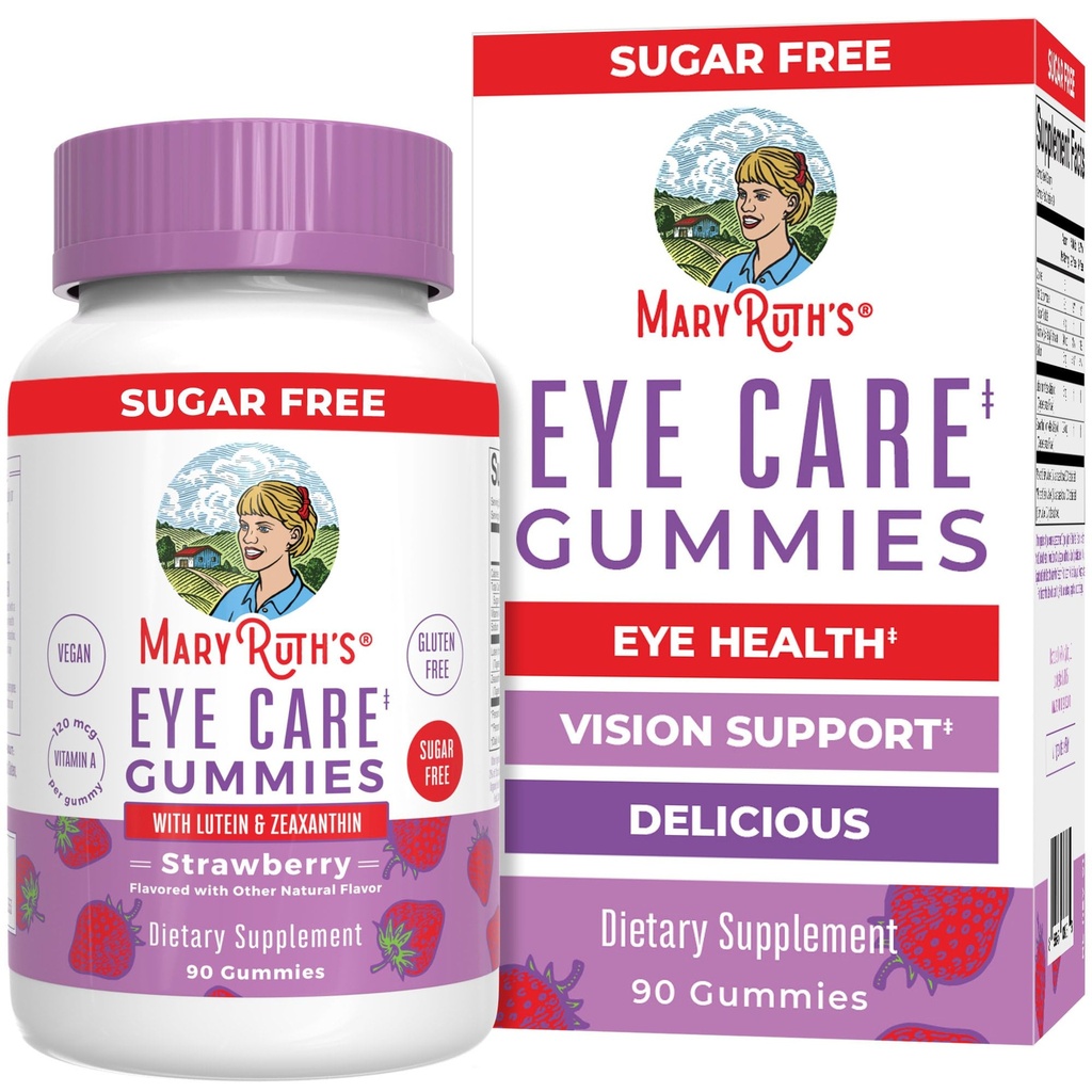 MaryRuth Organics Eye Care Gummies | 성인용 아이 건강 비타민 | 루테인과 Zeaxanthin 보충제 | 아이용 | 비건 | 비 글모 | 글루텐 프리 | 90 개