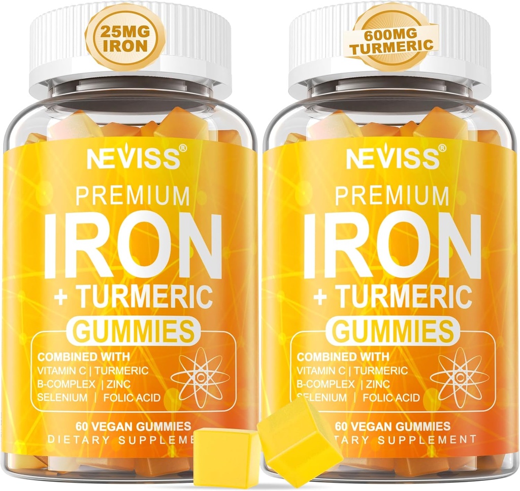 NEVISS Vegan 철 Gummies, 120Cts