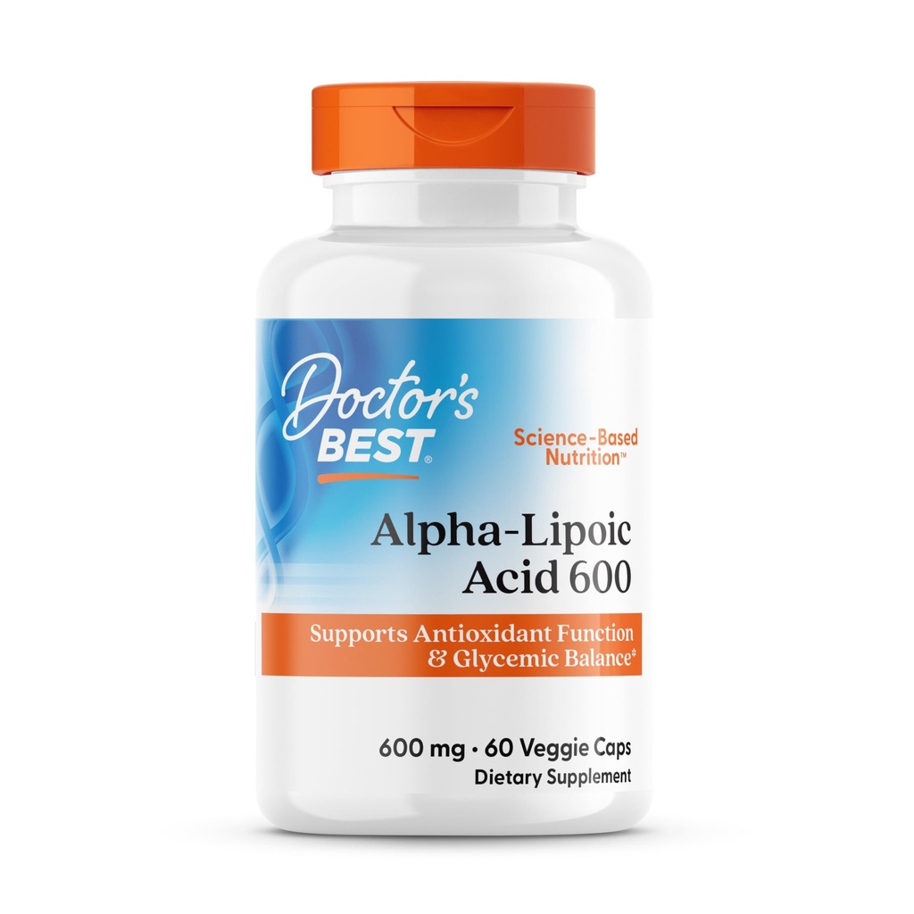 의사의 제일 알파 Lipoic 산 600의 지원 산화 방지제 기능 & 글리세라이드 균형, 비 GMO, 글루텐 자유로운, Vegan, Soy 자유로운, 600 mg, 60의 Veggie 모자