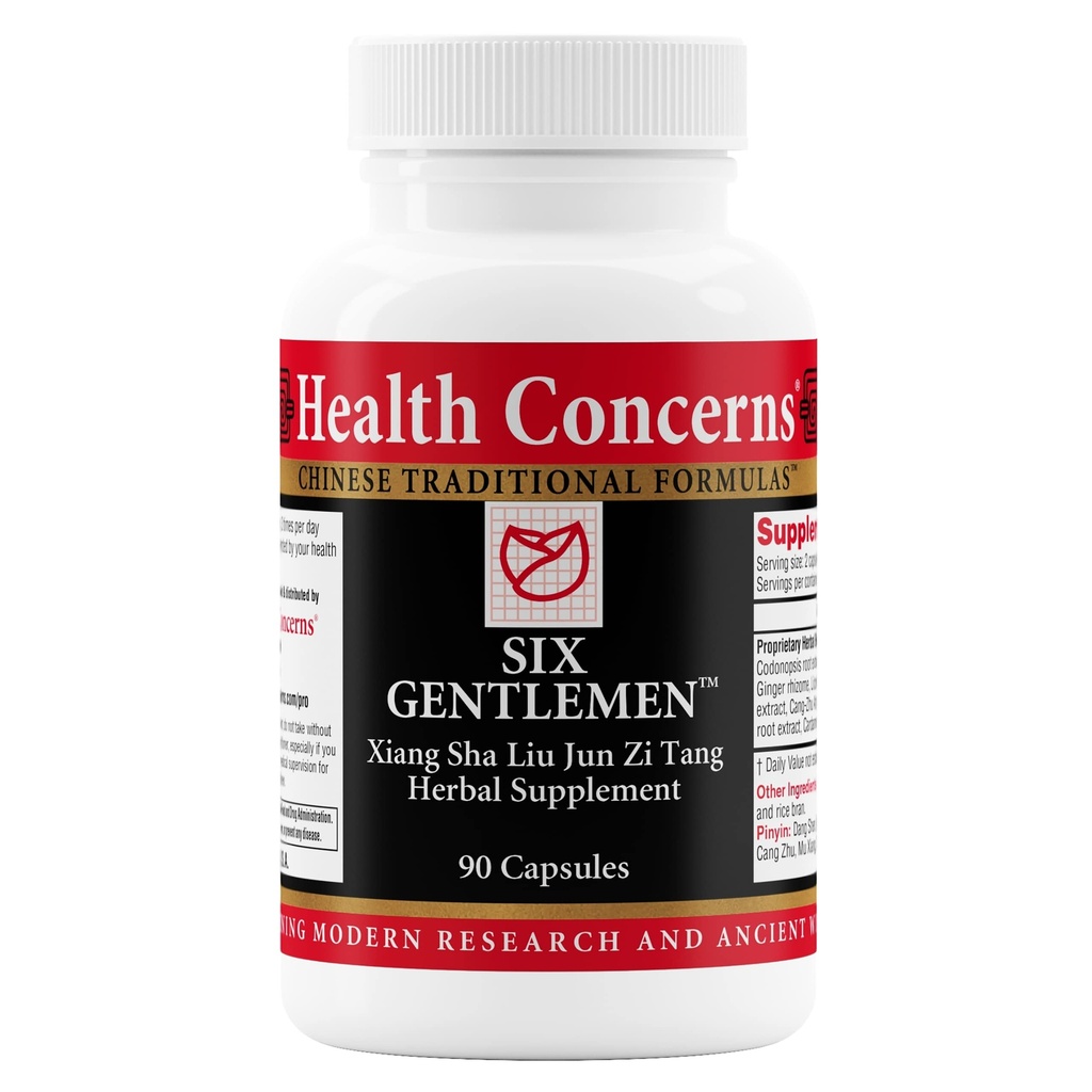 건강 Concerns 6 Gentlemen – 소화 건강 & Qi 지원 보충교재 – Licorice 뿌리, Ginger & Codonopsis 공식 – bloating, 가스, Nausea – 90 캡슐 – 중국 초본 약