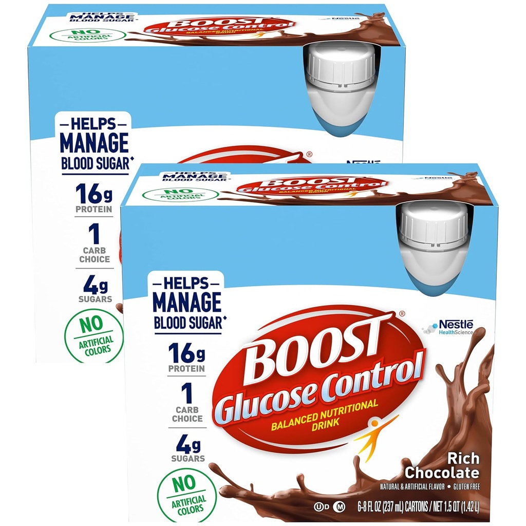 Boost Glucose Control Rich Chocolate 음료, 8 온스, 12 카운트