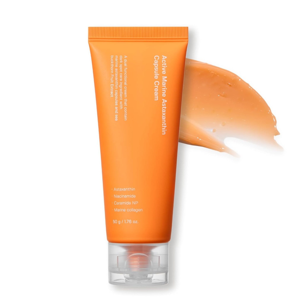 SUNGBOON EDITOR Active Marine Astaxanthin 캡슐 크림 50ml | 브라이징을위한 페이셜 크림 | 딥 히드라이즈, 소싱, 모이스처라이저