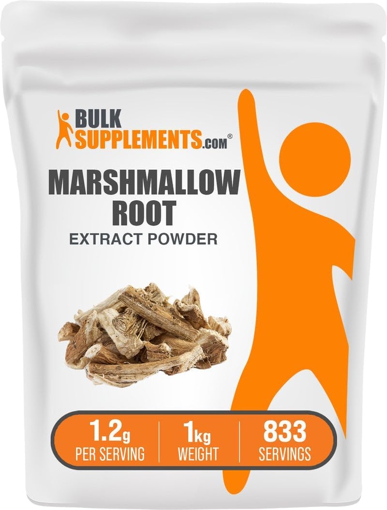 BulkSupplements.com Marshmallow 루트 추출 분말 - Marshmallow 루트 보충, 초본 보충 - 글루텐 무료, 서빙 당 1.2g, 1kg (2.2 파운드) (팩 1)