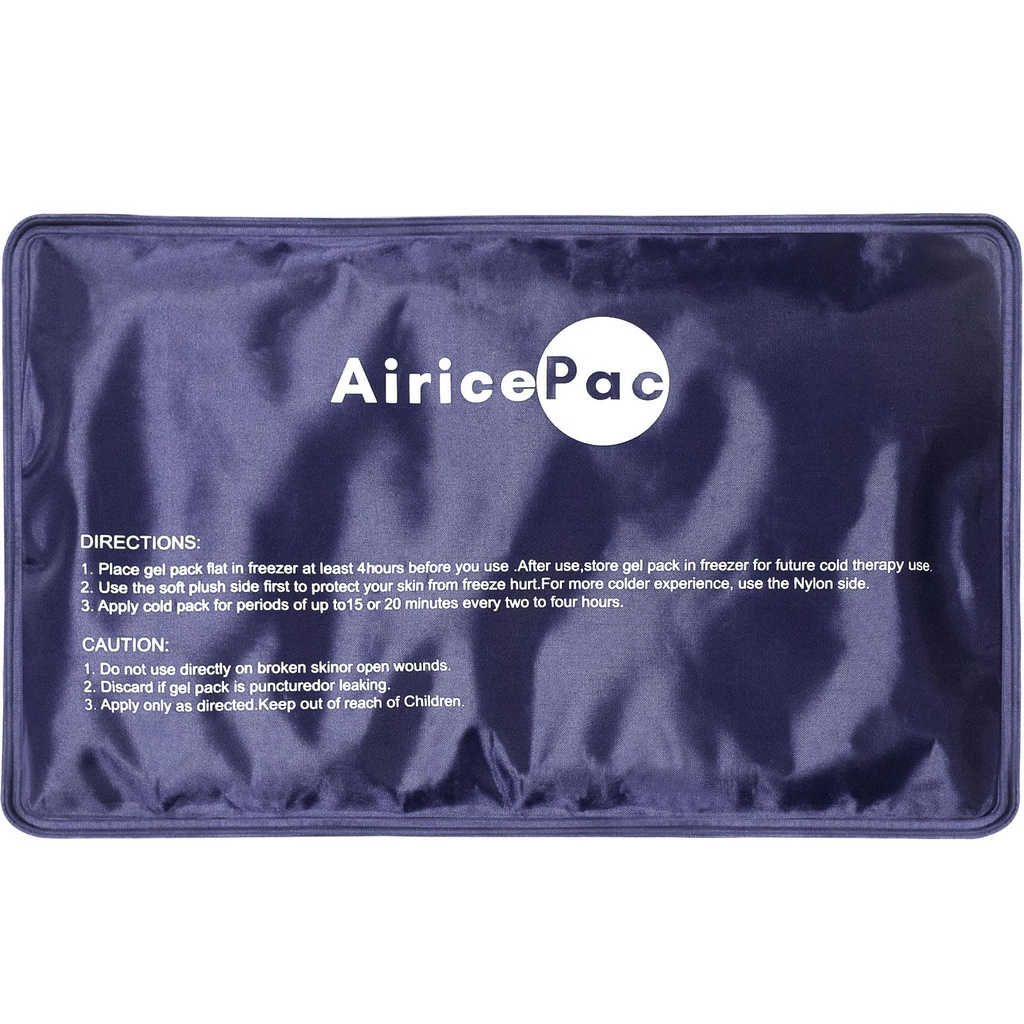 Injuries 재사용 할 수있는 AiricePac 얼음 팩, 무릎 목 어깨 발목 팔꿈치 Hip 허리 통증 완화 용 젤 콜드 팩, Swelling, Bruises, 수술, 7 "x 11", 블루
