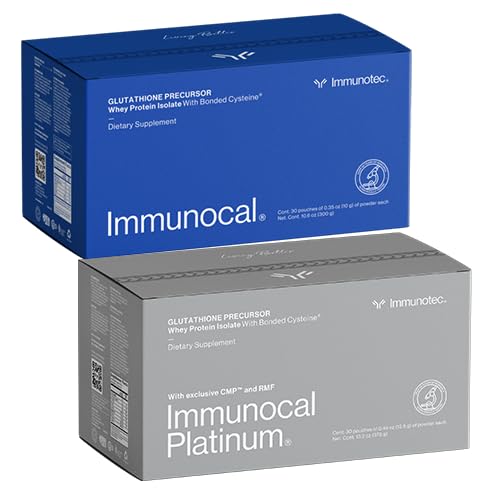 Immunocal 보충 팩 2 - 1 정규 및 1 플래티넘 - Whey Protein Isolate 및 Glutathione Precursor - 30 서빙