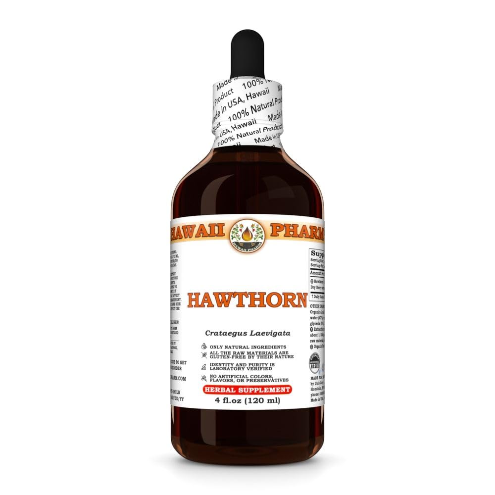 Hawthorn 추출물, 심장 웰니스, 지원 순환, 입술 균형, 산화 방지제 부자, 부스트 면역력 - 4 fl.oz