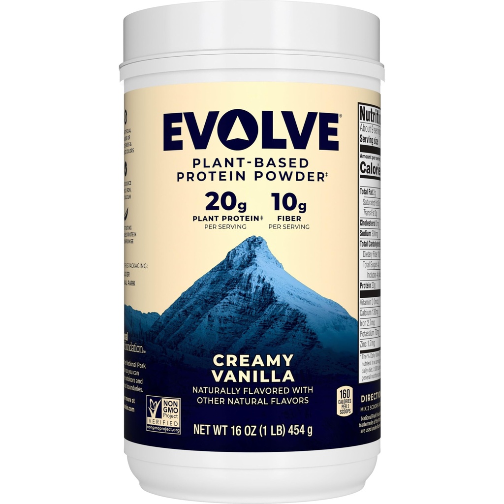 Evolve 단백질 분말, 이상적인 바닐라, 20g 단백질, 1 파운드