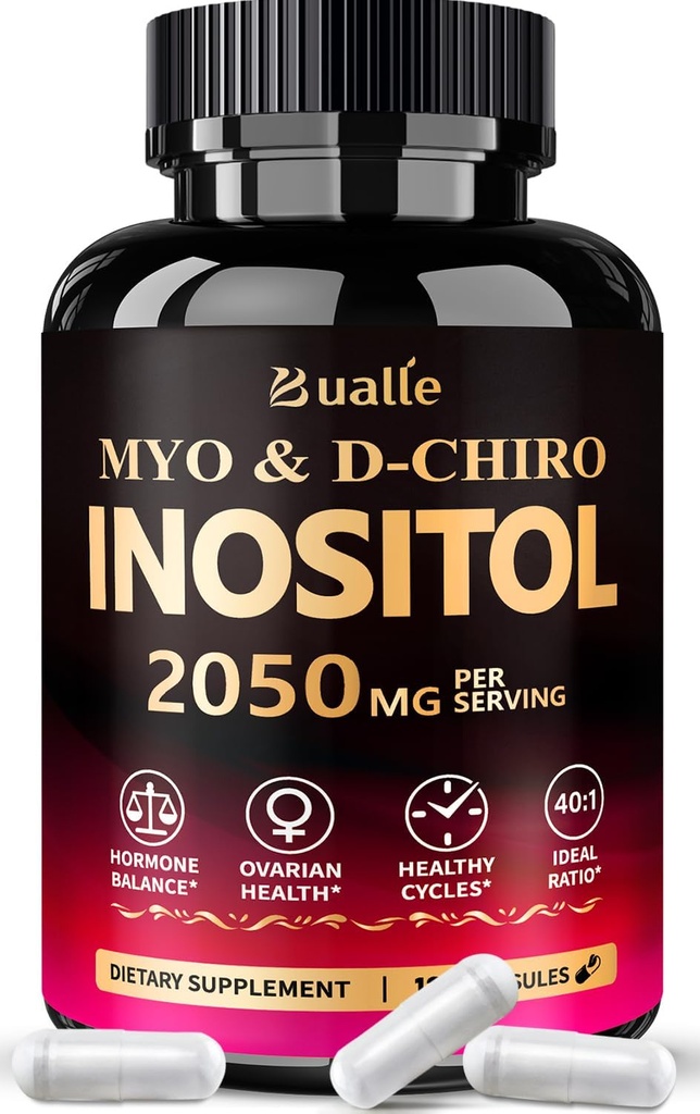 Bualle Myo-Inositol & D-Chiro Inositol 보충교재 (40:1) 여자를 위한 지원 호르몬 균형에 혼합