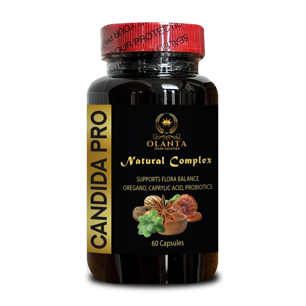Candida 지원 Complex - 아랍에노galactan Immune, 여성 소화 건강, Oregano 잎 추출물, Intestinal Cleanse, Gut 건강 지원 - 1 병 60 캡슐