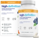 기억, 초점 & 농도, Lutein & Zeaxanthin (25mg/5mg)를 위한 높은 정의 뇌 + 눈 비타민은 파란 빛 & 스크린에서 당신의 눈을 보호하기 위하여, BDNF를 지원하는 눈을 위한 Bilberry 보충교재를 보충합니다