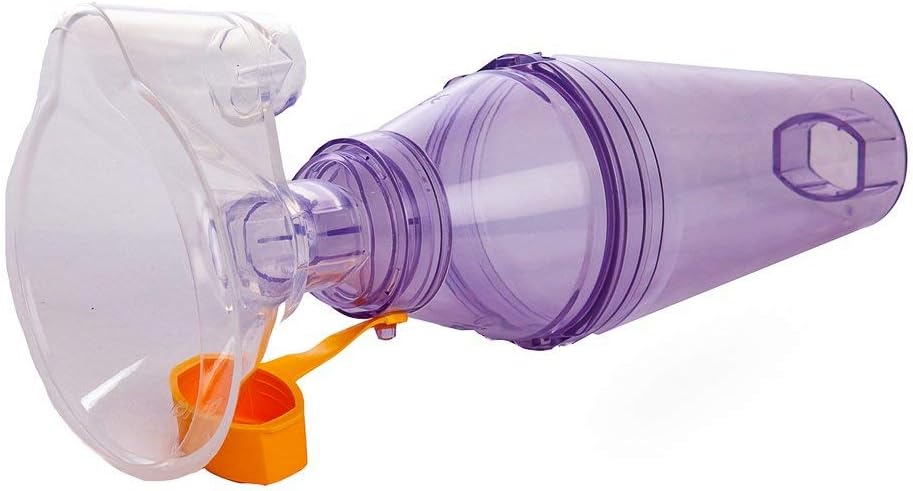 HealthAndYogaTM Spacer for Using Puffer - Adaptive Aid for Better and Deeper Puff Delivery Into Lungs - 자연 숨을 가진 부자 흡입 조정