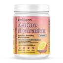 적합 & Lean Amino Hydration 더하기 에너지, 전 운동 분말, 6g Vegan Essemtial 아미노산, EAA, BCAA, 글루타민, 전해질 & 자연적인 카페인, 분홍색 레몬, 30 Serve