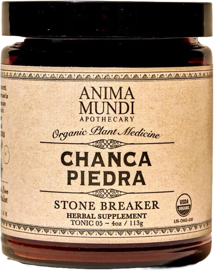 Anima Mundi Apothecary Stone Breaker Chanca Piedra Powder for Tea - Wildcrafted Chanca Piedra Extract - Liver, Gallbladder & Kidney Cleansing 지원 (4oz / 114g)