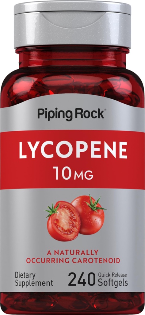 배관 바위 리코펜 10mg | 240 Softgels | Non-GMO, 글루텐 무료 보충