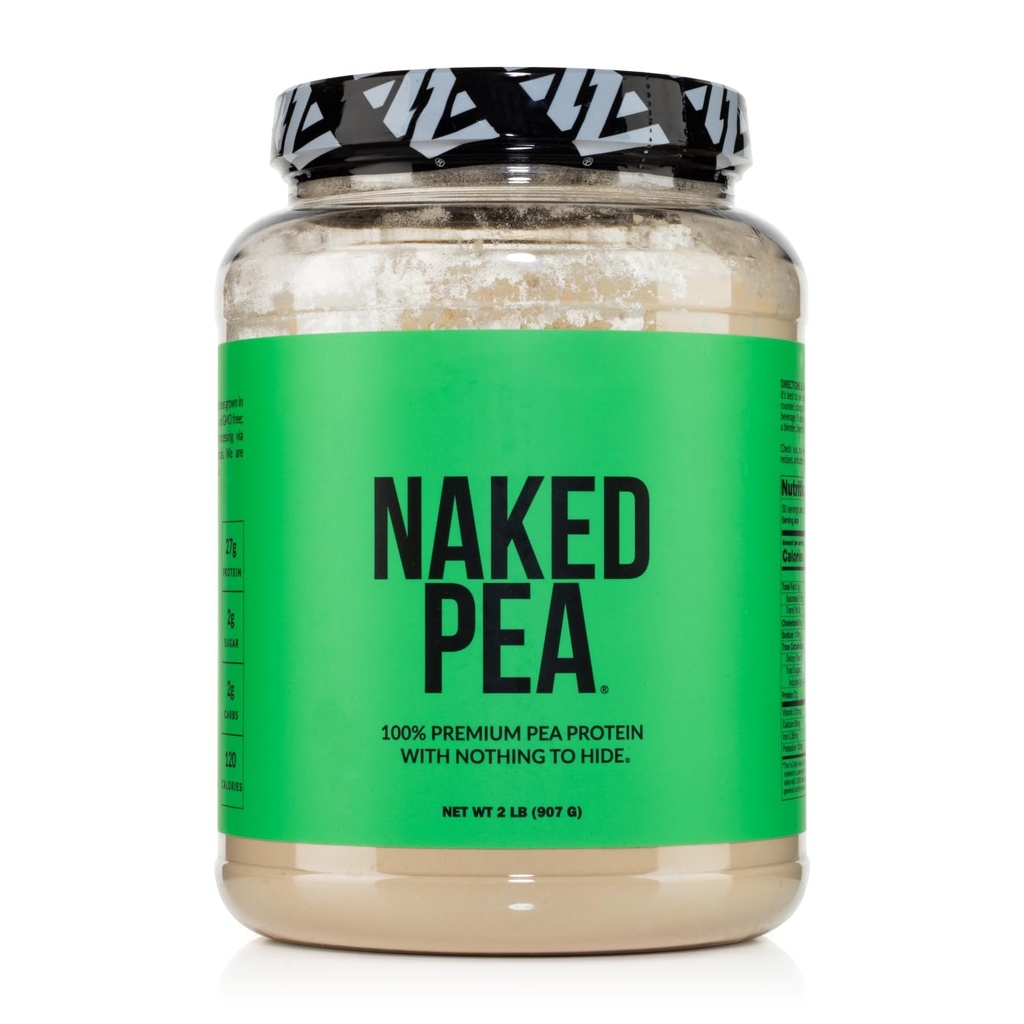 NAKED Pea - 2LB 100 % Pea Protein Powder from North American Farms - Unflavored Vegan Pea Protein Isolate - 식물 단백질 분말, Digest - 30 서빙