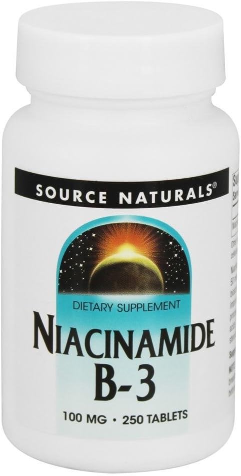 Source Naturals Niacinamide B-3 100mg 대사 지원 - 250 정제