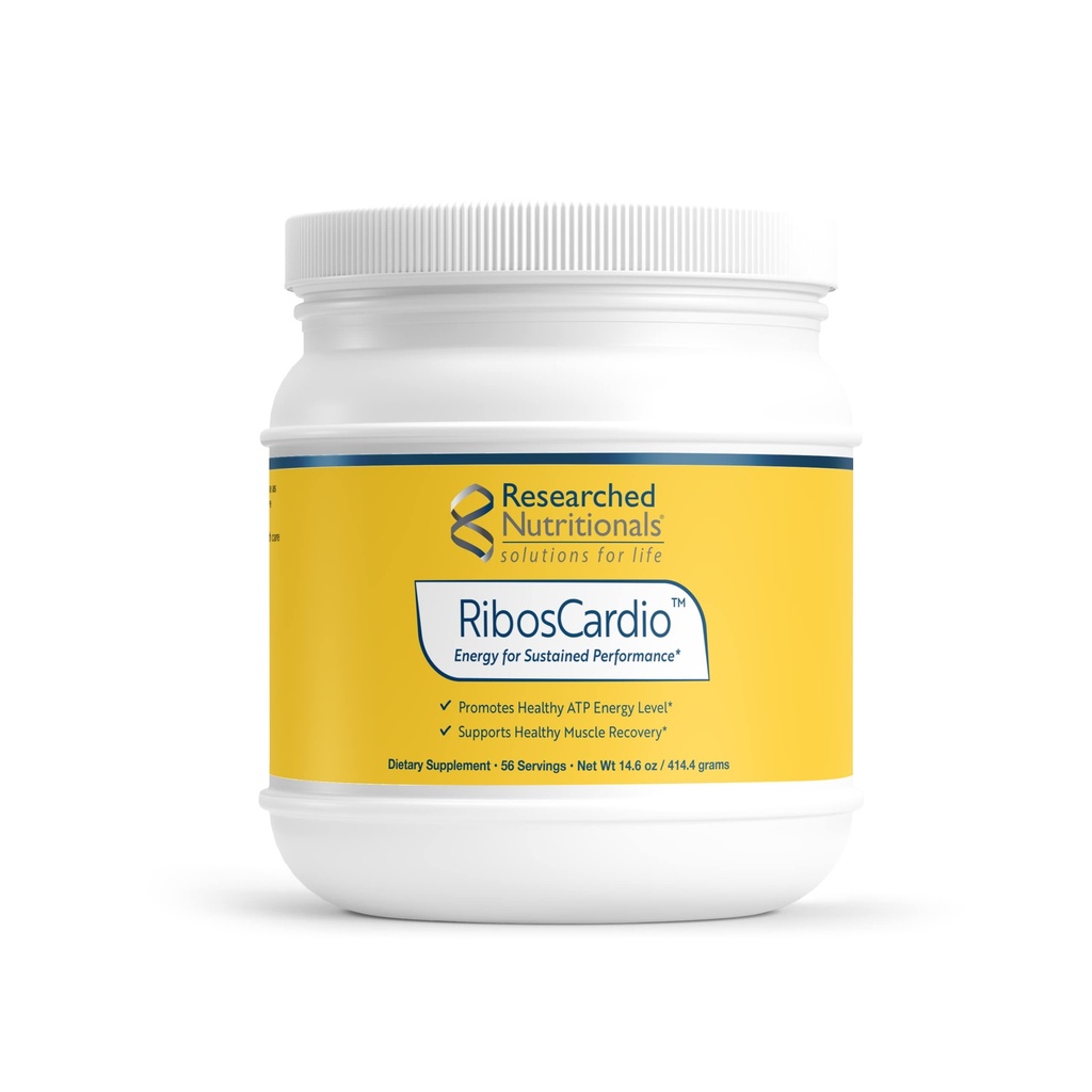 연구 영양 RibosCardio ATP 에너지 분말 - Magnesium, Malic Acid와 D Ribose & L Carnitine 보충 - 근육 회복, 심장 건강 및 뇌 건강 (41.4 g) 지원