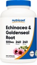 Nutricost Echinacea & Goldenseal 뿌리, 500mg, 240 캡슐 - 채식 모자, 비 GMO, 글루텐 무료