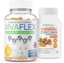 TerraForm Nutrition Joint Relief Combo Pack - Vivaflex Plus Turmeric Curcumin - Ease Joint Discomfort & Promote Mobility - 1 개월 공급을 돕는 최고의 공동 보충제