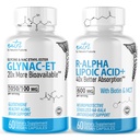 Nature's Fusions GlyNAC-ET (60 캡슐) - R 알파 Lipoic Acid 600mg (60 캡슐) - 노화 방지 번들