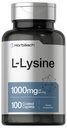 Horbäach L-Lysine 1000mg | 100 코팅 캡릿 | 무료 양식 다이어트 보충 | 필수 아미노산 | 채식주의, 비 GMO, 글루텐 프리 포뮬러