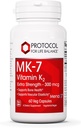 수명 균형 MK-7 비타민 K2 300mcg - 추가 강도 - VIT K 보충 - MK-7 비타민 K2 생활 균형 - 지원 뼈 건강 & 관 탄력성 - 비 GMO & Vegan - 60 Veg 캡슐