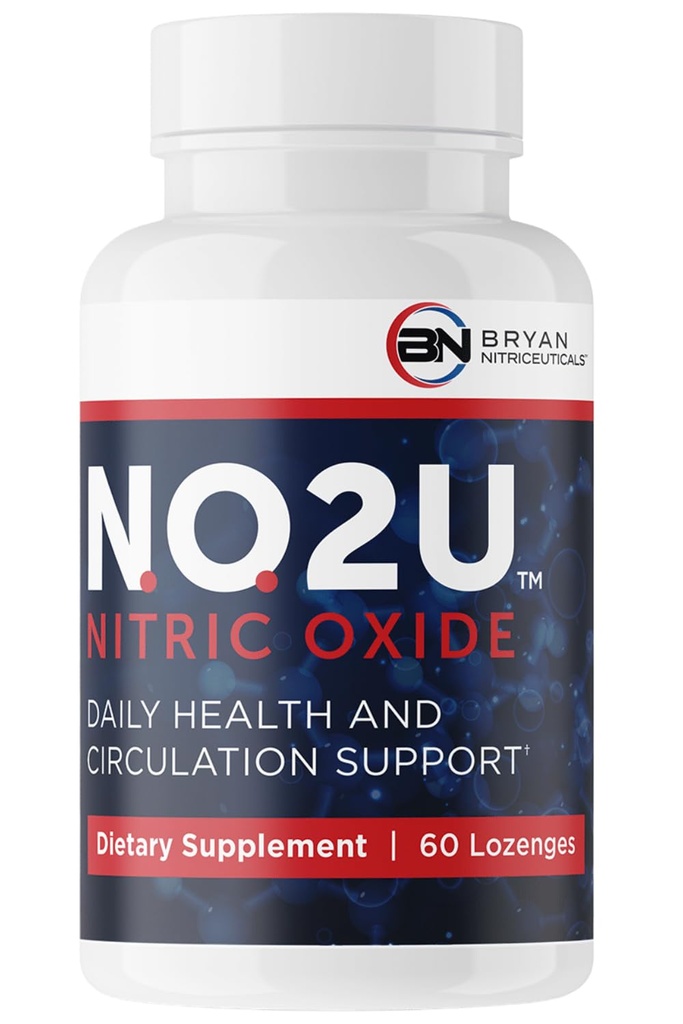 Bryan NITRICEUTICALS - 남성 및 여성을위한 자연 산화 보충제 - 혈액 순환, 산소 및 영양 공급, 일일 웰빙 지원 - 글루텐 또는 낙농 없음 - 60 Vegan Lozenges
