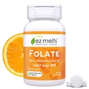 EZ 녹슬지 않는 Folate 1,667 mcg, L Methylfolate, 설탕 자유로운, 2 달 공급 - 1 팩