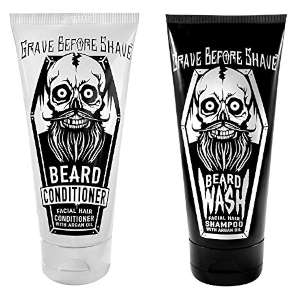 ShaveTM Beard Wash & Beard 컨디셔너 팩의 앞에 Grave