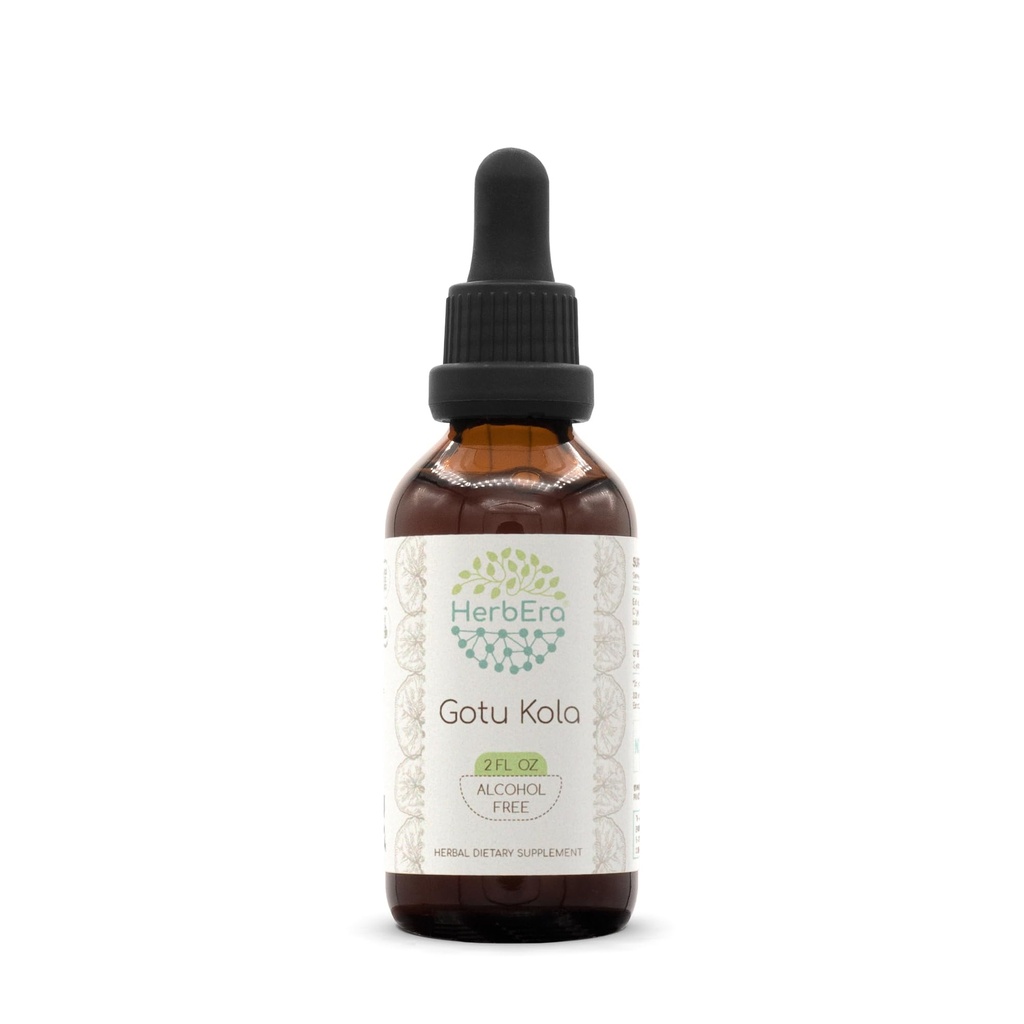 Gotu Kola B60 Tincture 알콜 자유로운 초본 추출물, 집중된 액체 하락 자연적인 Gotu Kola (Centella Asiatica) 2개 fl oz