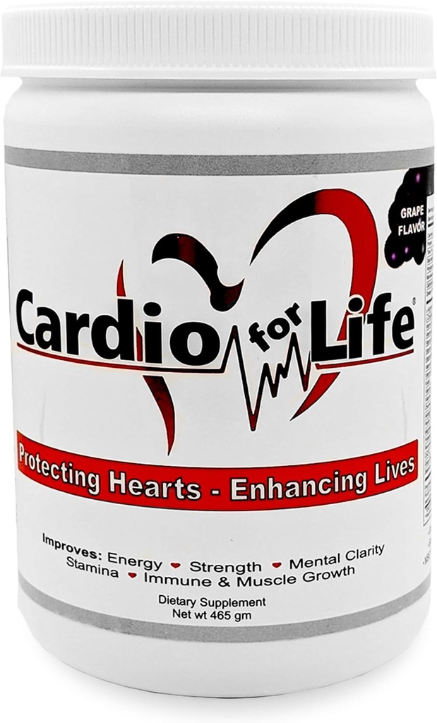 CardioForLife - 16 온스. 분말 w/ AstraGin - 포도 풍미