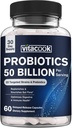Probiotics 50 억, 유기 Prebiotics, Digestive & Immune 지원, 냉동 건조, Delayed-Release, Dozen Yogurts보다 더 나은, 60 Vegan Caps