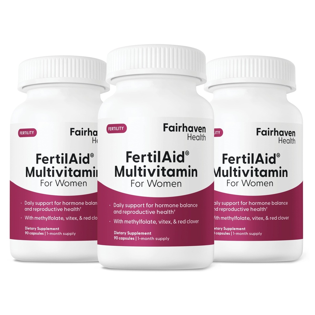 여성을 위한 Fairhaven Health FertilAid | 여성을 위한 Prenatal Vitamin Fertility 보조제 | Vitex와 Folate를 가진 그녀의 개념 | 지원 주기 정규성 및 Ovulation* | 270 캡슐