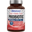 Probiotics 60 억 CFU 19 남성 & 여성, 100mg Prebiotic, 선반 안정, 2-in-1 매일 케어 Probiotic, Non-GMO, Digestive & 면역 건강, 60 Veggie 캡슐