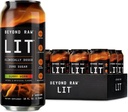 BEYOND RAW LIT Pre Workout, Gummy Worm, 에너지, 초점, 인텐스 및 펌프, 니트로 산화물 부스트, Zero Sugar, 250mg Caffeine, 12 Cans