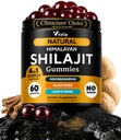 Himalayan Shilajit Gummies for Men & Women - 남성 Gummies를위한 순수한 Shilajit - Fulvic 산이있는 설탕 무료 거미 보충제 - 건강한 노화, 면역력 및 에너지 지원 - 60 개