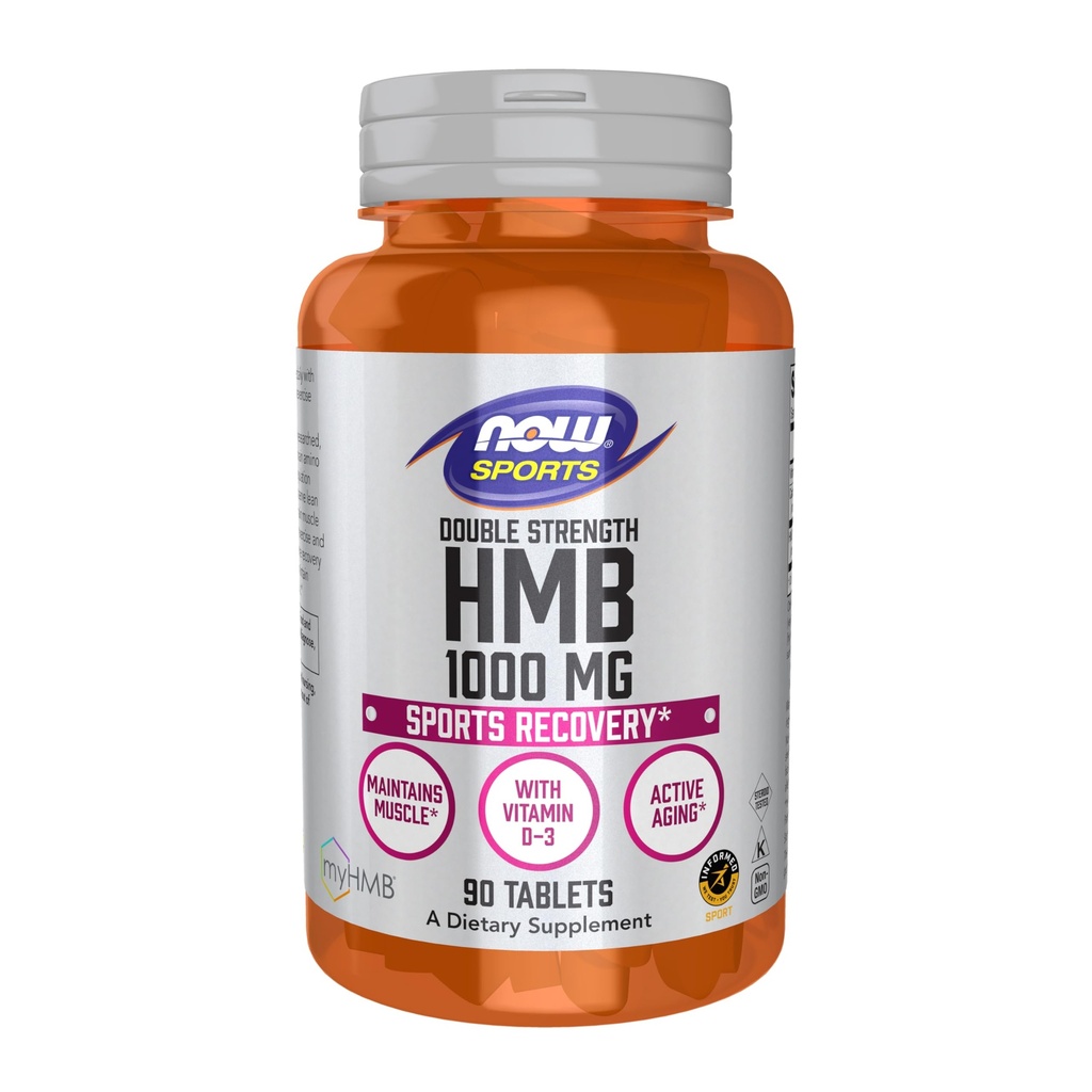 지금 음식 스포츠 영양, HMB (β-Hydroxy β-Methylbutyrate), 두 배 힘 1,000 mg의 90의 정제