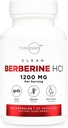 유형 Zero Berberine HCL 1200mg 60 캡슐 - 깨끗하고 비 GMO, 글루텐 무료 보충