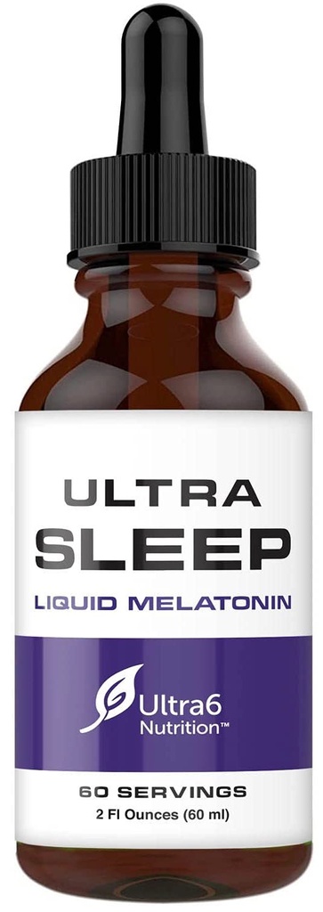 Valerian 뿌리를 가진 Ultra6 영양 Melatonin 하락 - 5 HTP를 가진 액체 Melatonin 자 보충교재 & 열정 꽃 - 성인을 위한 액체 잠 원조 힘 혼합