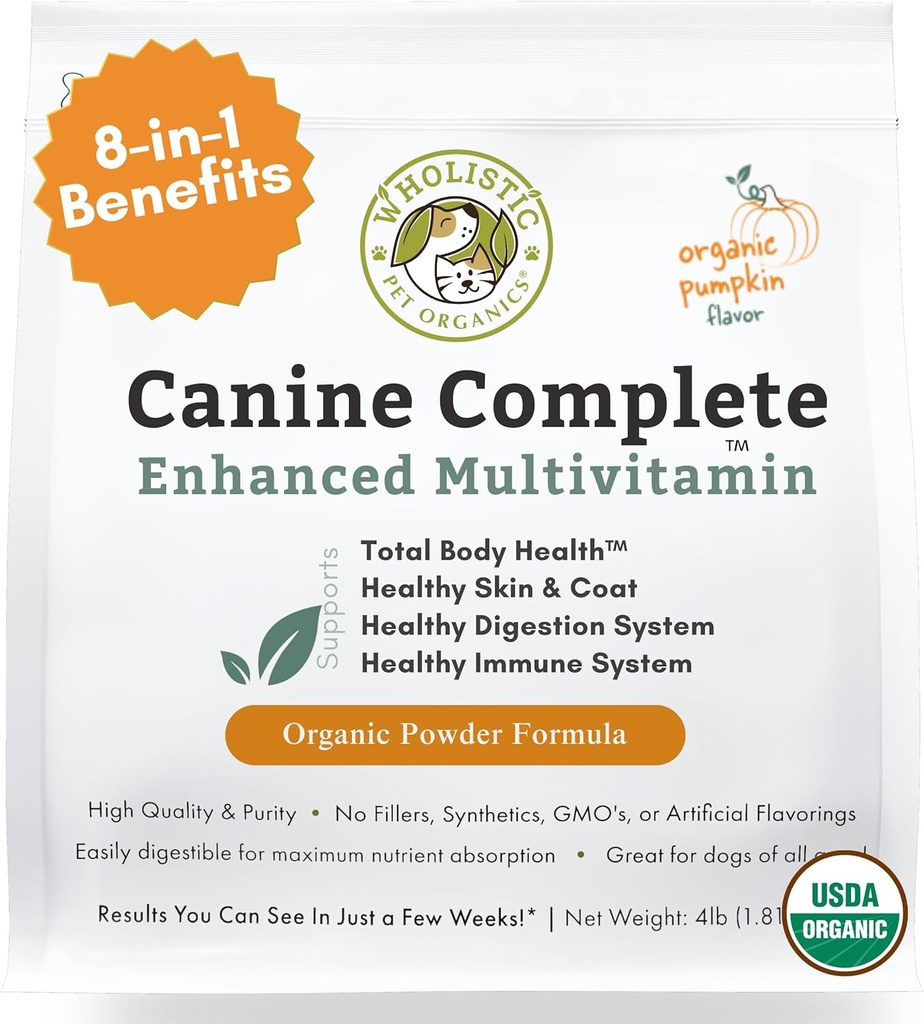 미래 애완 동물 유기 Canine 완료 - 개 Multivitamin 분말 - 4 Lb - 집에서 만든 음식을위한 매일 개 비타민 및 보충제 - 면역 체계, 피부, 코트 및 전반적인 건강 - 작고 큰 품종